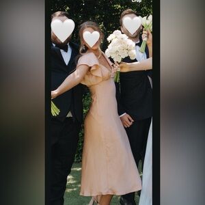 Pastel Orange / Apricot Bridesmaid Dress